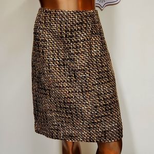 NWT Studio C Woven Tweed Look Pencil Skirt Size 12